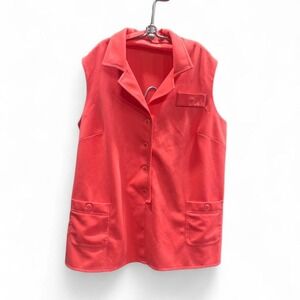True vintage 70s coral plus size top by Mr Alex size 46 - 26" ptp (2xl2)